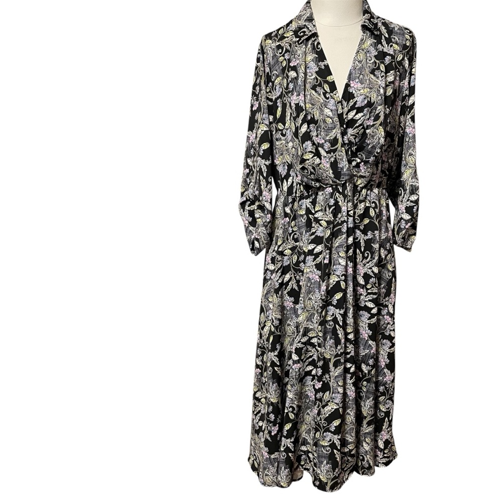 Torrid Floral Print Faux Wrap Maxi Dress